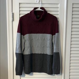 Tasso Elba Cable Knit Turtleneck Sweater Size Medium
